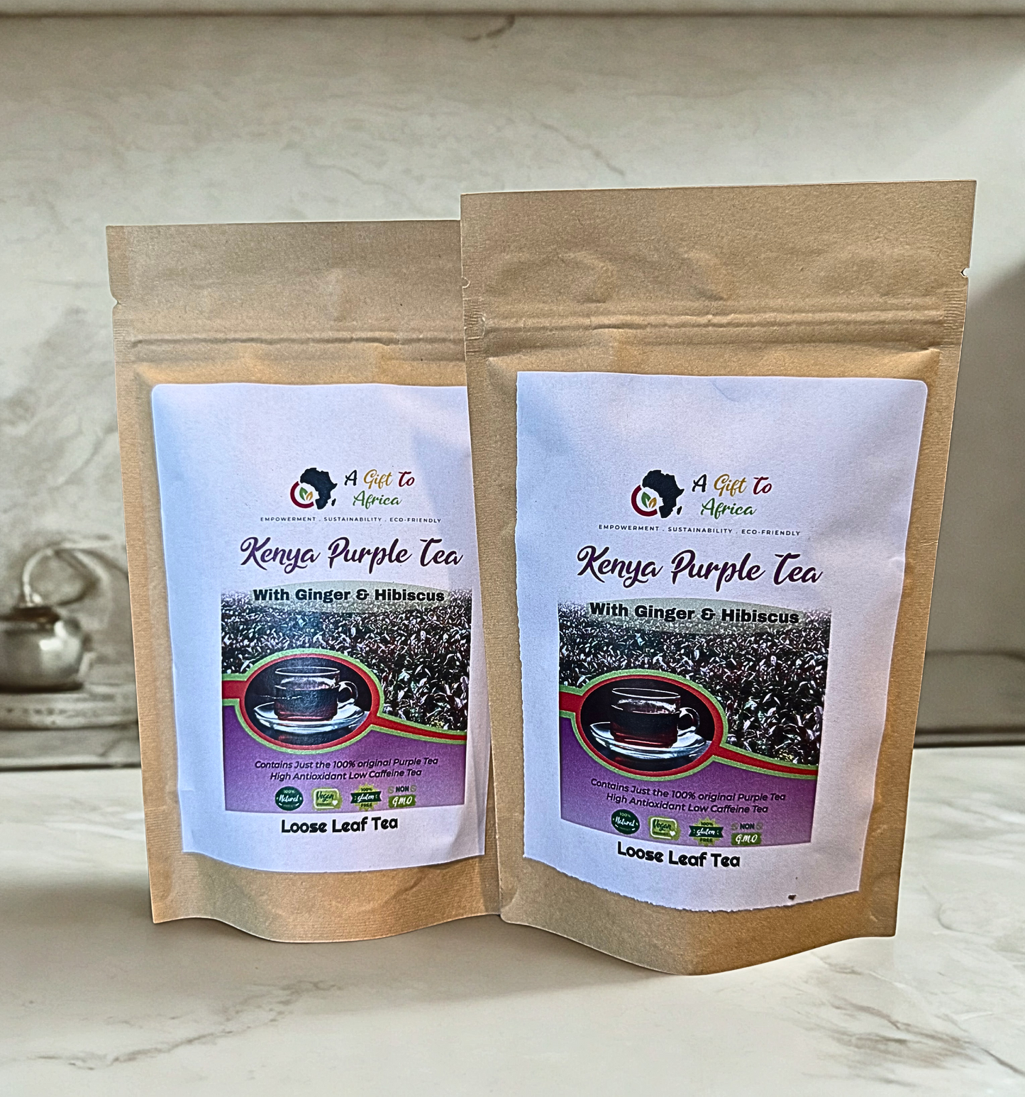 Kenya Purple Tea with Ginger & Hibiscus - Loose Leaf