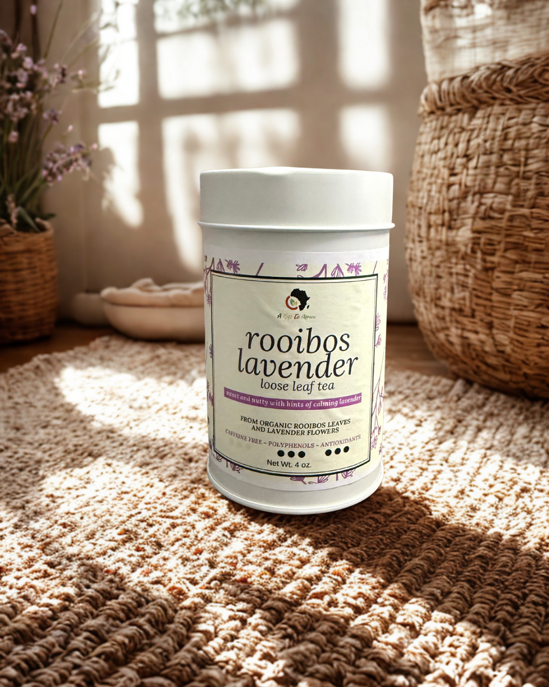 Organic Certified Rooibos WITH LAVENDER FLOWERS Tea - Loose Leaf