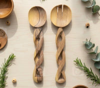 Handmade Olive Wooden Salad Set