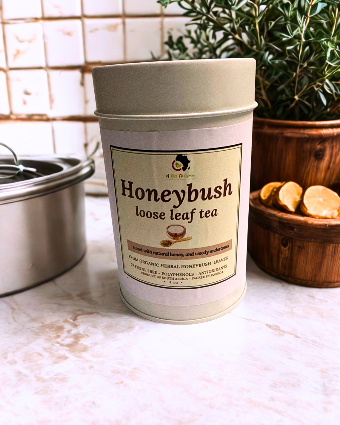 Organic Honeybush Tea - Loose Leaf in pouch and canister