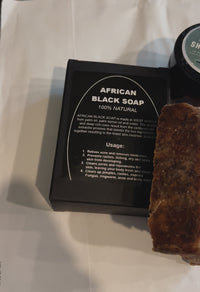 Clear Skin Oasis Bundle - Raw African BLACK Soap & Nilotica Shea Butter